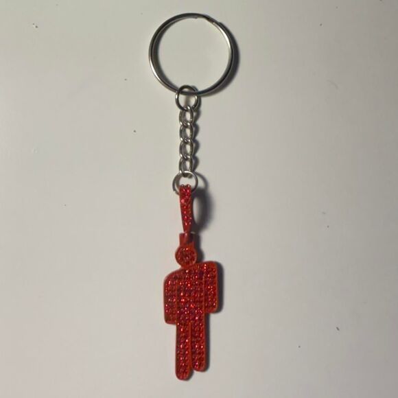 Billie Eilish Red Blohsh Keychain - Picture 1 of 3